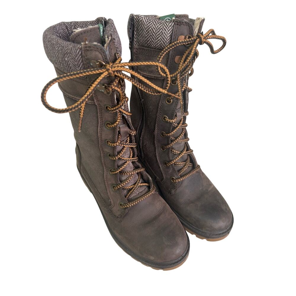 Kamik Women's Rogue9 Brown Leather Waterproof Lace-Up Winter Boots Size 6
